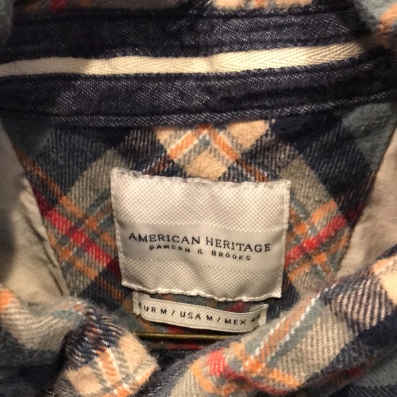 Men’s Flannel American Heritage Made US Like New sz M - Picture 2 of 5